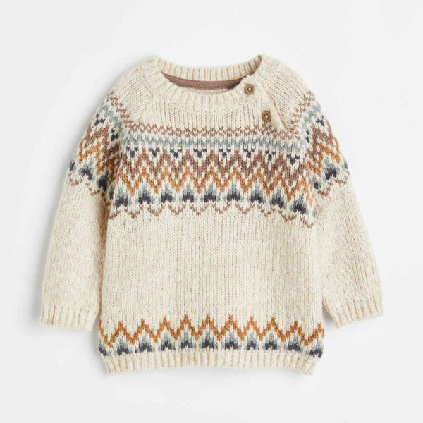 Baby Creme Strickpullover Modell Mahoor