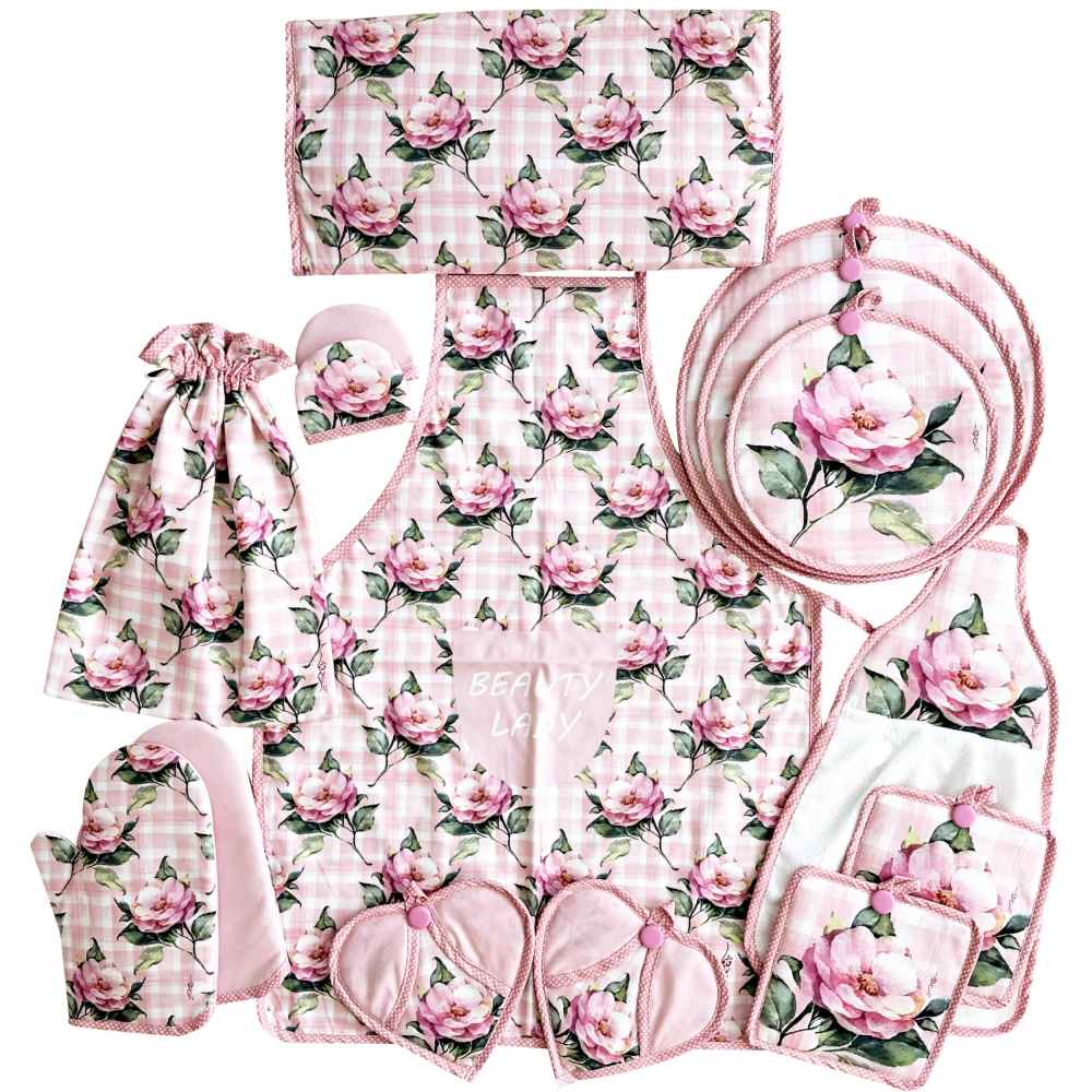 15-teiliges Blumenschürzenset Modell Maral