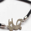 Minimalistisches persisches Silberarmband mit Schnur – Black Janan Design