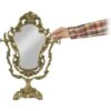 Persischer Messingspiegelrahmen & Kerzenhalter-Set – Star-Design