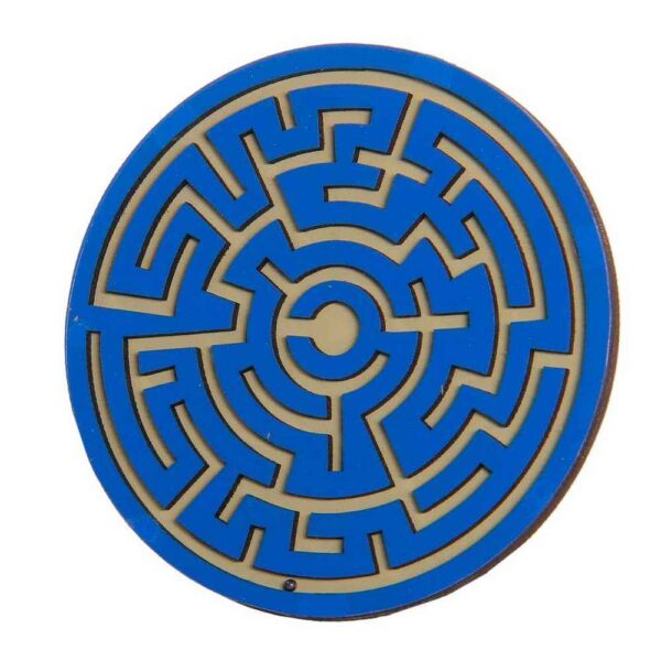Rundes hölzernes Labyrinth-Brettspiel für Kinder