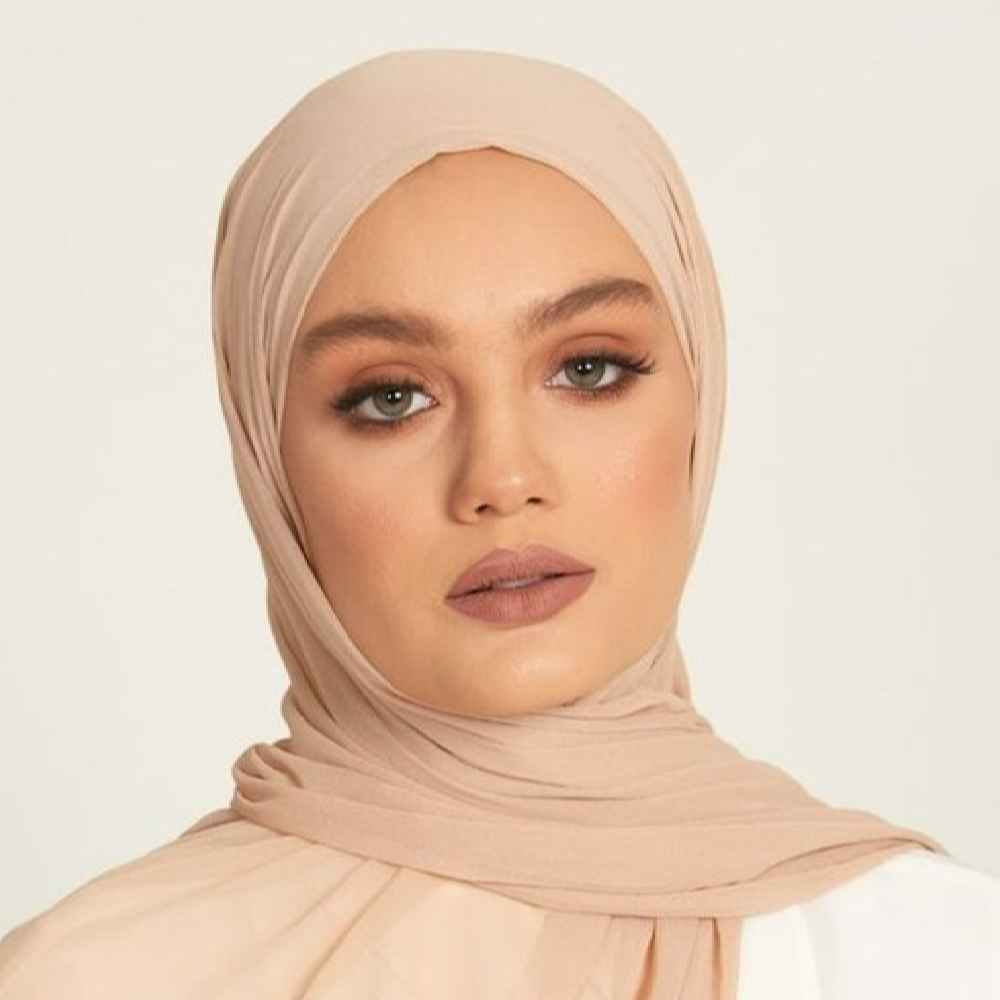 Cremefarbenes Chiffon Kopftuch Schal Hijab für Frauen