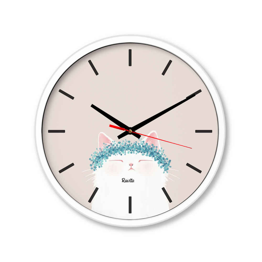 Fantasie Moderne Druck Schreibtischuhr Modell Süßes Kätzchen