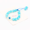 Perlenarmband für Damen – Hamsa Blau Design
