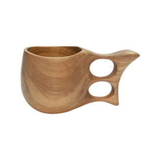 Rustikale Holztasse – Handgefertigte Campingtasse Modell Classic