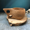 Rustikale Holztasse - Handgefertigte Campingtasse Modell Neshat