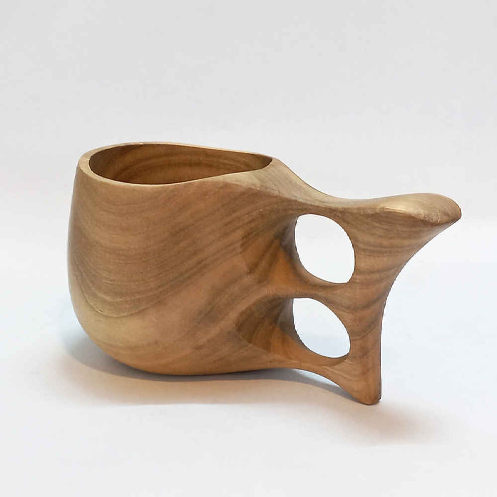 Rustikale Holztasse – Handgefertigte Campingtasse Modell Classic