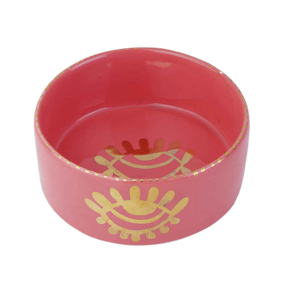 Handgefertigte Dekorative Rosa Töpfer-Schale Modell Eye