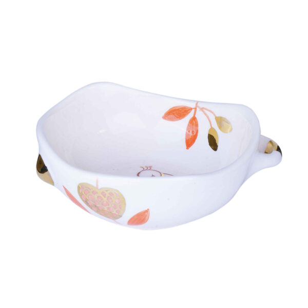 Handgefertigte Dekorative Weiße Töpfer-Schale Modell Morgh