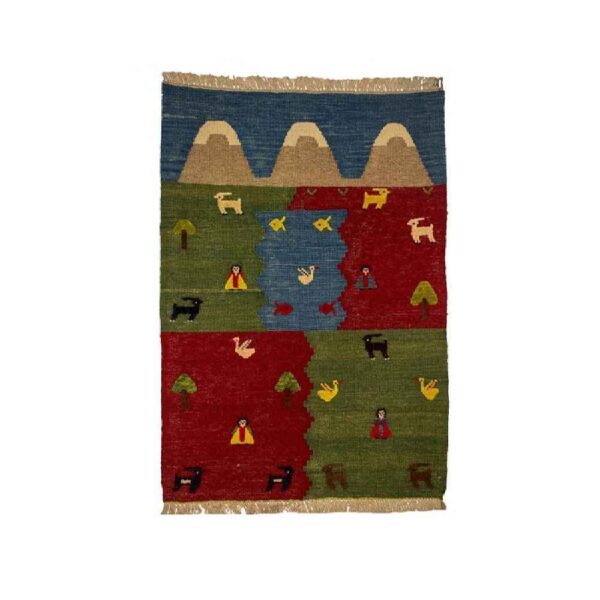 Handgewebter persischer Woll Kelim Teppich Modell Tetis