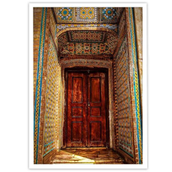 Persische PVC-Druck mit Rahmen - Teheran Stadt Wandkunst