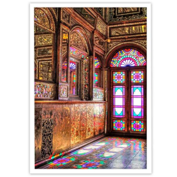 Persische PVC-Druck mit Rahmen - Golestan Palast Wandkunst