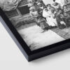 Persischer Schwarz-Weiß PVC-Druck mit Rahmen - Ghajarieh Wandkunst
