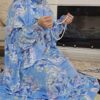 Islamischer Namaz Chador mit Ärmeln für Frauen, ideal für das Gebet - Blumenmuster Angela