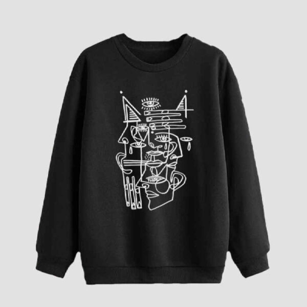Damen lässiger Rundhals-Sweatshirt Modell Nima