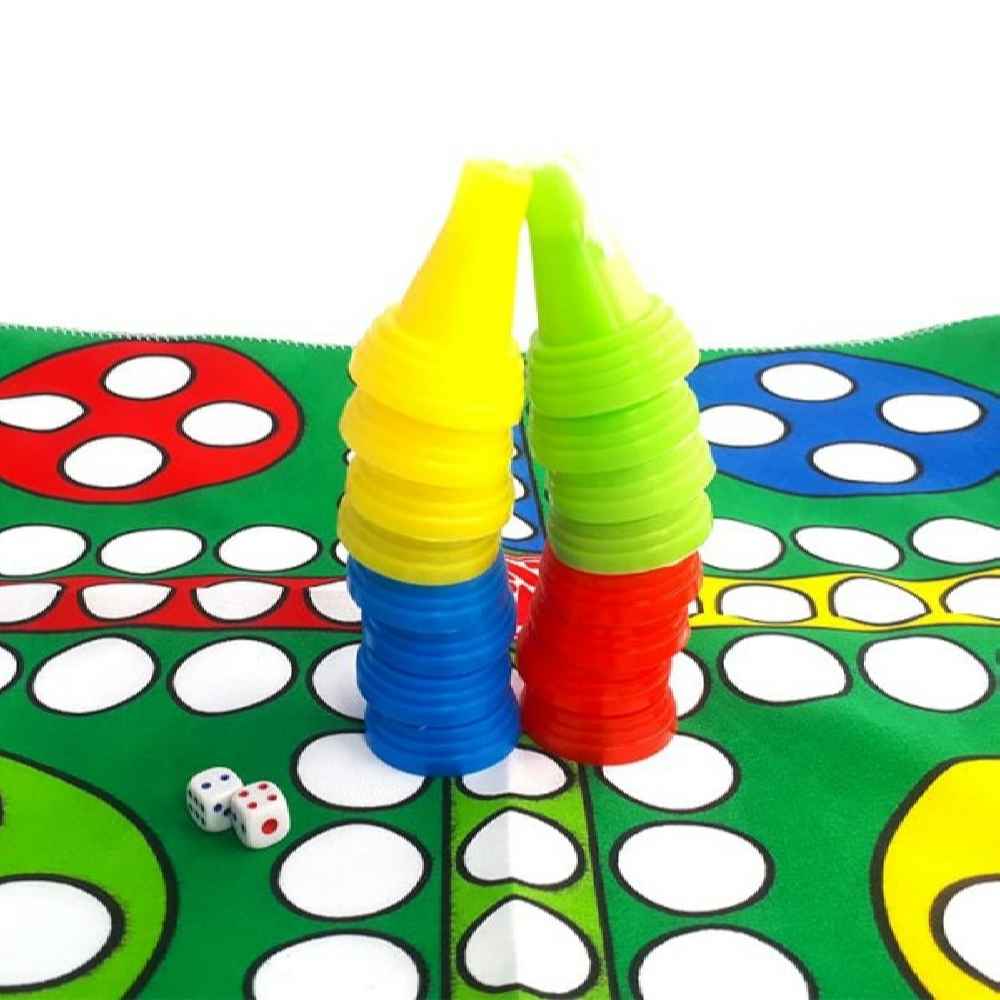 Mensch ärgere Dich nicht (Ludo) & Schlangen-und-Leitern-Spielset – Klassische Brettspiele