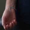 Minimalistisches persisches Silberarmband mit Schnur – Mim Model