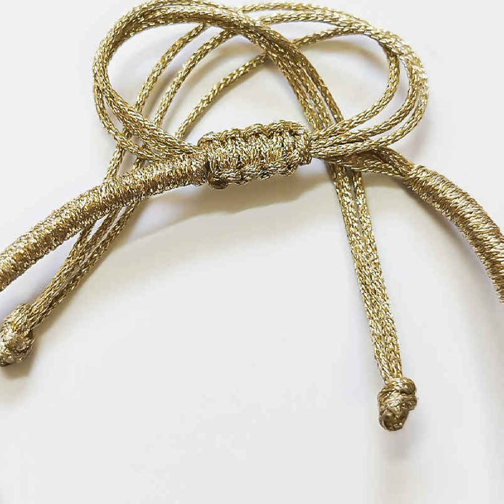 Minimalistisches persisches Silberarmband mit Schnur – Sin Model