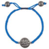 Minimalistisches Silberarmband mit blauer Schnur – Rise Design