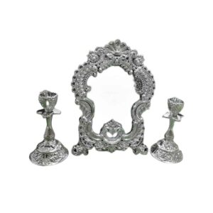 Persischer Spiegelrahmen & Kerzenhalter-Set – Zarin-Design