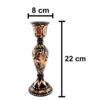 Gravierter persischer Kupferspiegelrahmen & Kerzenhalter-Set – Sheida-Design