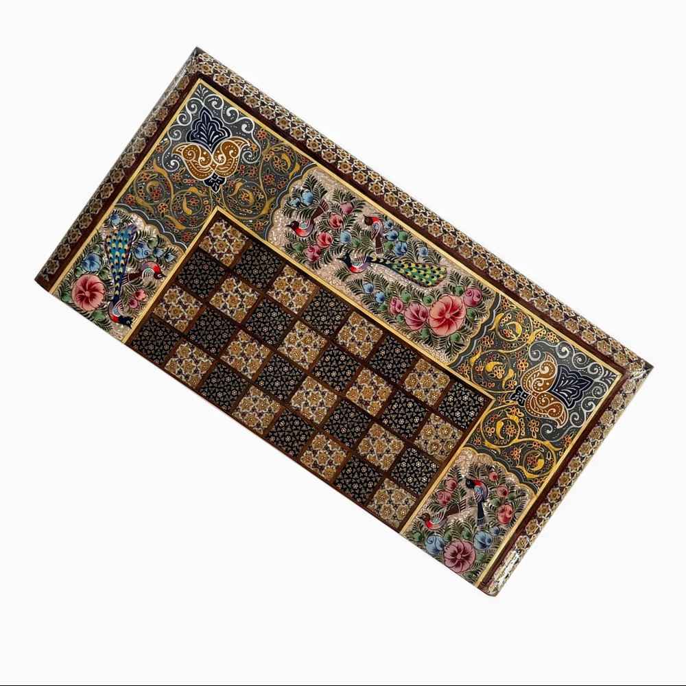 Persisches eingelegtes hölzernes Intarsien-Schachbrett Modell Laya