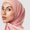 Pinkes Chiffon Kopftuch Schal Hijab für muslimische Frauen