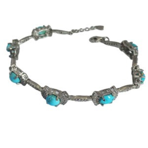 Silberarmband mit Türkisstein für Frauen Laya