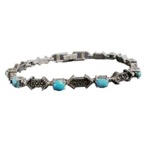 Silberarmband mit Türkisstein für Frauen Ladan