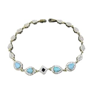 Silberarmband mit Türkisstein für Frauen Mana