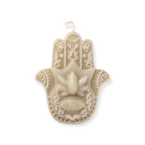 Islamische Kleine Fatima-Hand-Kerze – Hamsa-Design