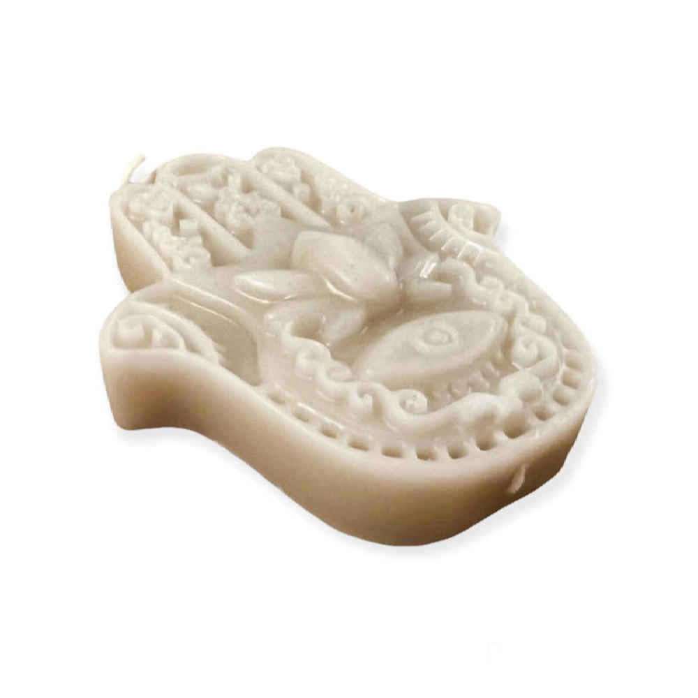 Islamische Kleine Fatima-Hand-Kerze – Hamsa-Design