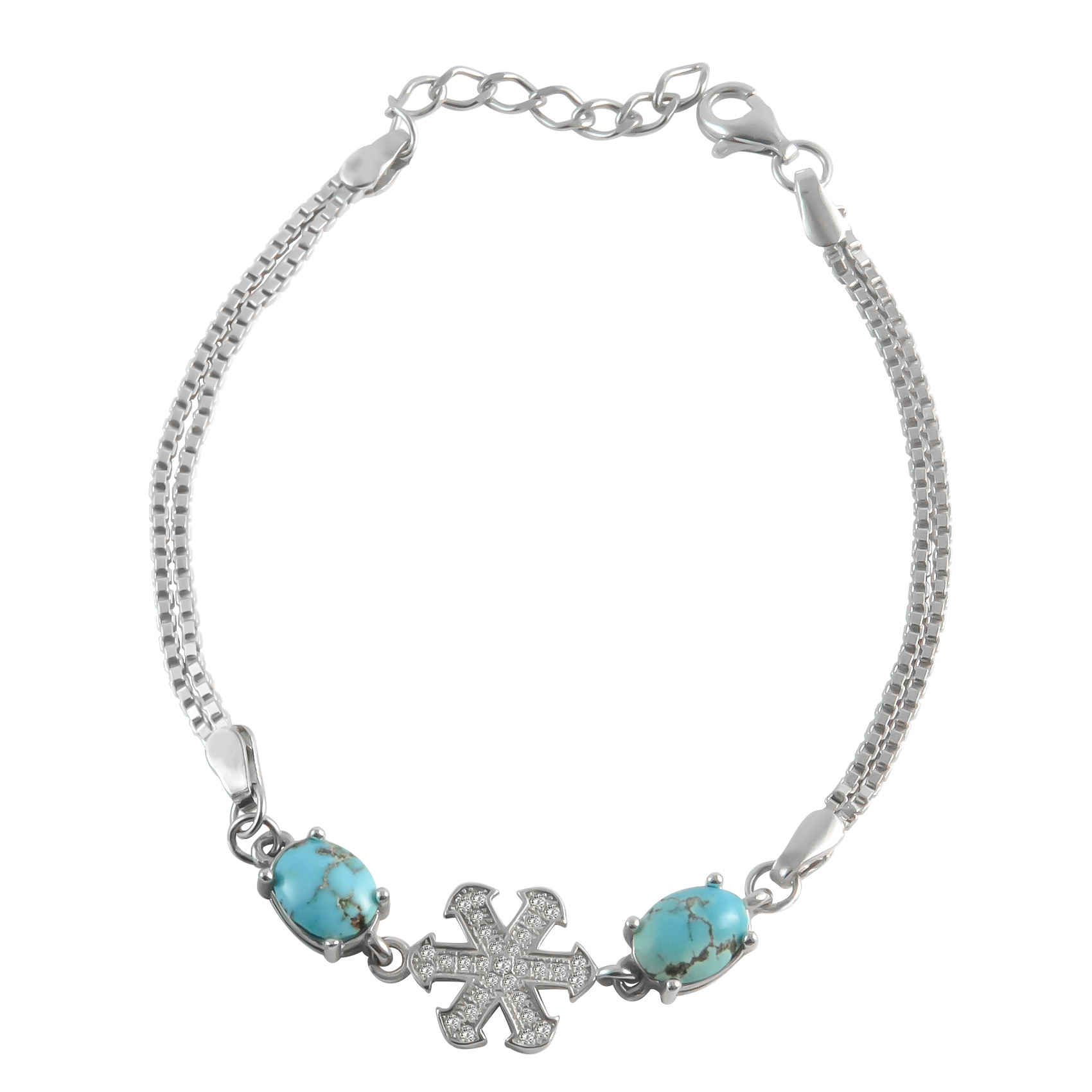 Silberarmband mit Türkisstein für Frauen Kian