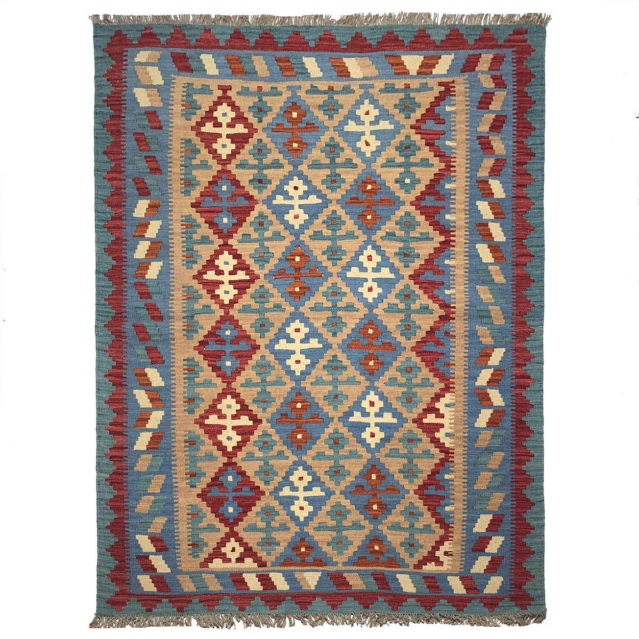 Persischer Woll Kelim Teppich traditionell handgewebt Modell Karin