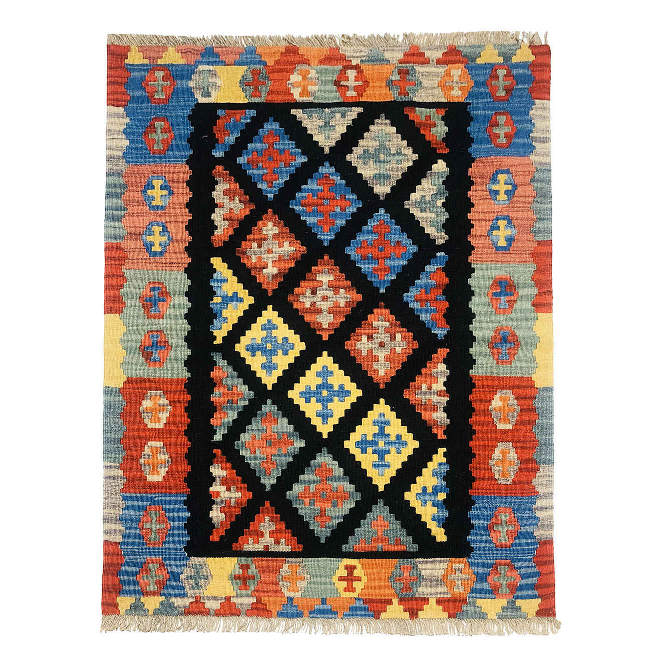 Persischer Woll Kelim Teppich traditionell handgewebt Modell Elyas