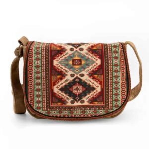 Bohemian Umhängetasche mit persisch inspiriertem geometrischem Muster