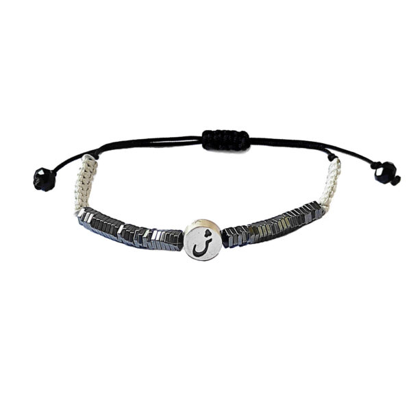 Minimalistisches persisches Silberarmband mit Schnur – Sh Model