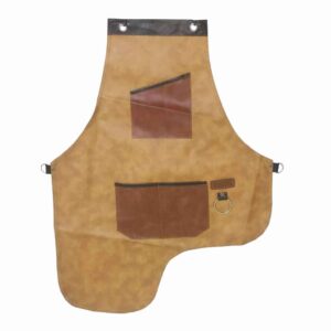 Braune Barista-Lederschürze – Elegant & Funktional