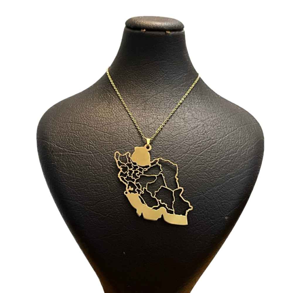 Minimalistische Halskette Modell Iran-Karte
