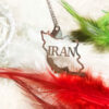 Minimalistische Halskette mit Iran-Karten-Design