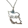Minimalistische Halskette mit Iran-Karten-Design