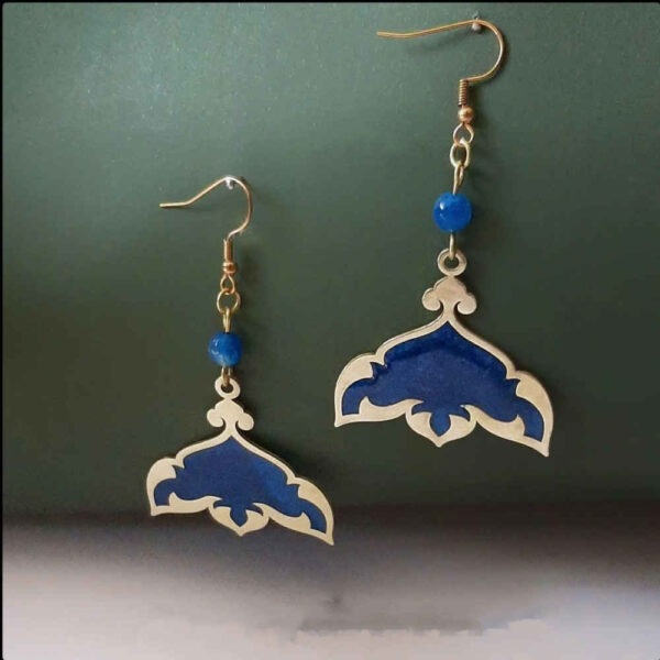 Messing-Hängeohrringe Modell Lajevard