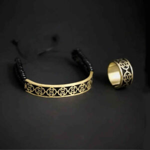 Persisches Messing-Armband- & Ring-Set Modell Tradition