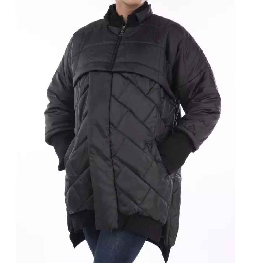 Modische Daunenjacke für Damen mit Reißverschluss und langen Ärmeln
