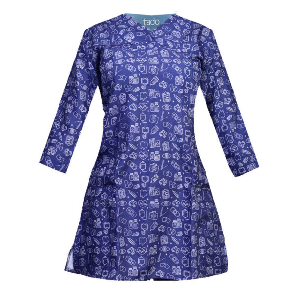 Damen-Blaues Krankenhaus-Scrub-Oberteil – Frisch & Zuverlässig