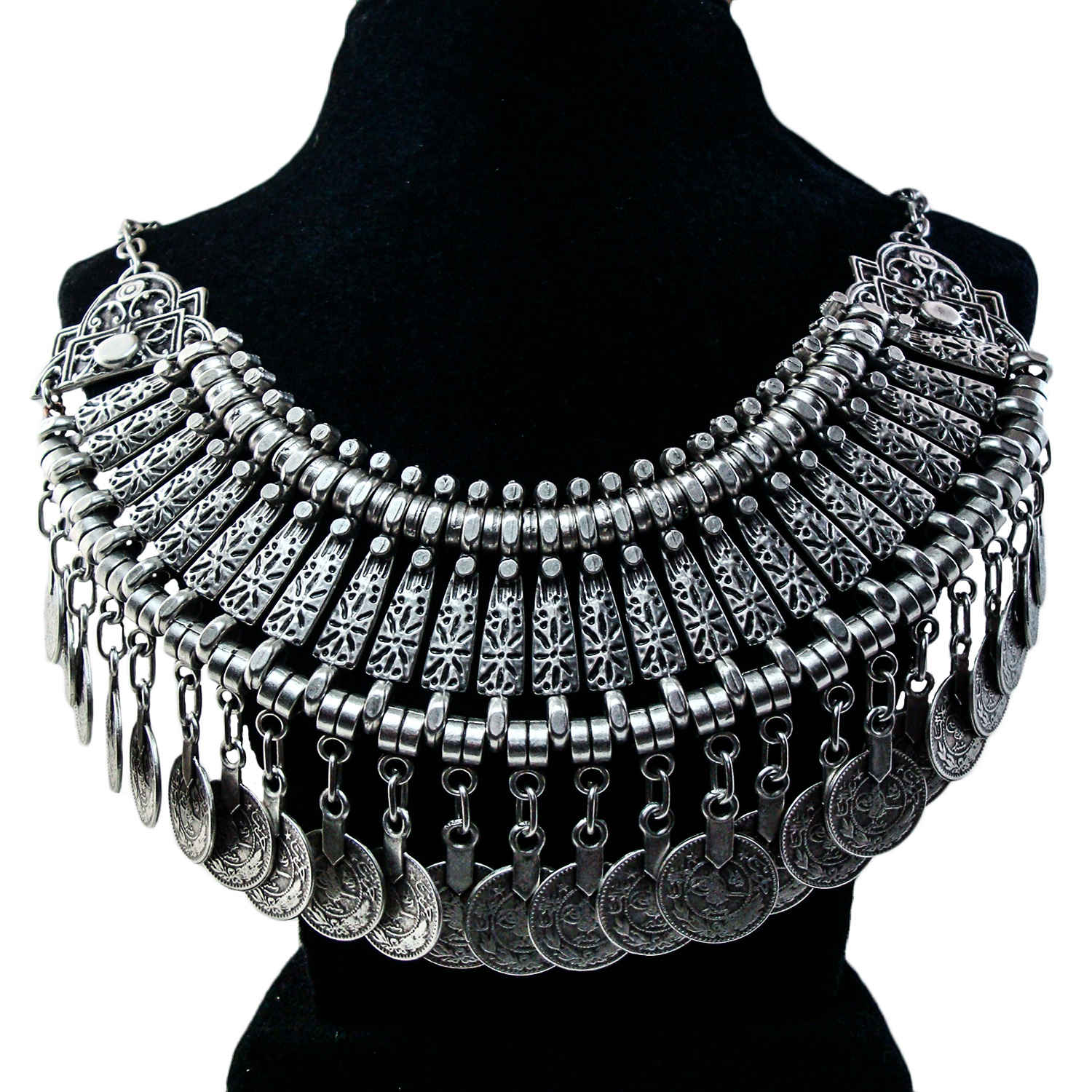 Damen Ottoman-Münzen Choker-Halskette