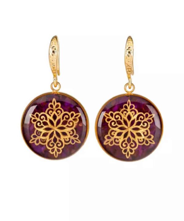 Goldplattierte Ohrringe für Frauen Shamse