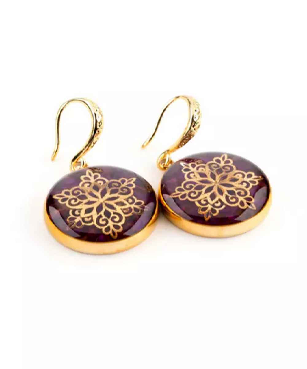 Goldplattierte Ohrringe für Frauen Shamse