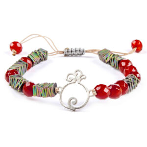 Persisches Silber-Perlenarmband für Damen – Granatapfel Modell