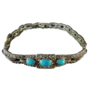 Silberarmband mit Türkisstein für Frauen Hiva